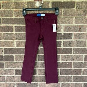 Burgundy girls jeans